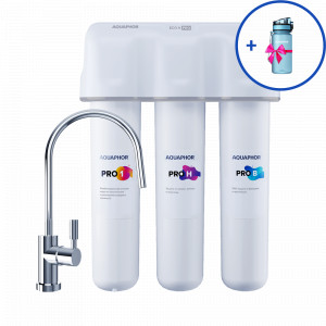 Проточная система Аквафор ECO H Pro + Фильтр-бутылка Сити